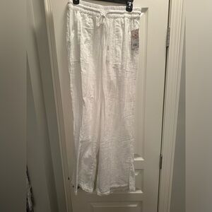 Relaxed gauze linen look beach pants